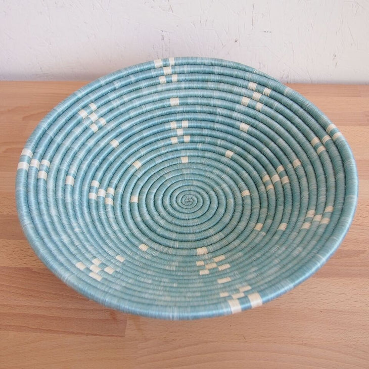 Shop Stacy Garcia_Accessories_Bowl_Light Blue X Large Woven Bowl_Above view