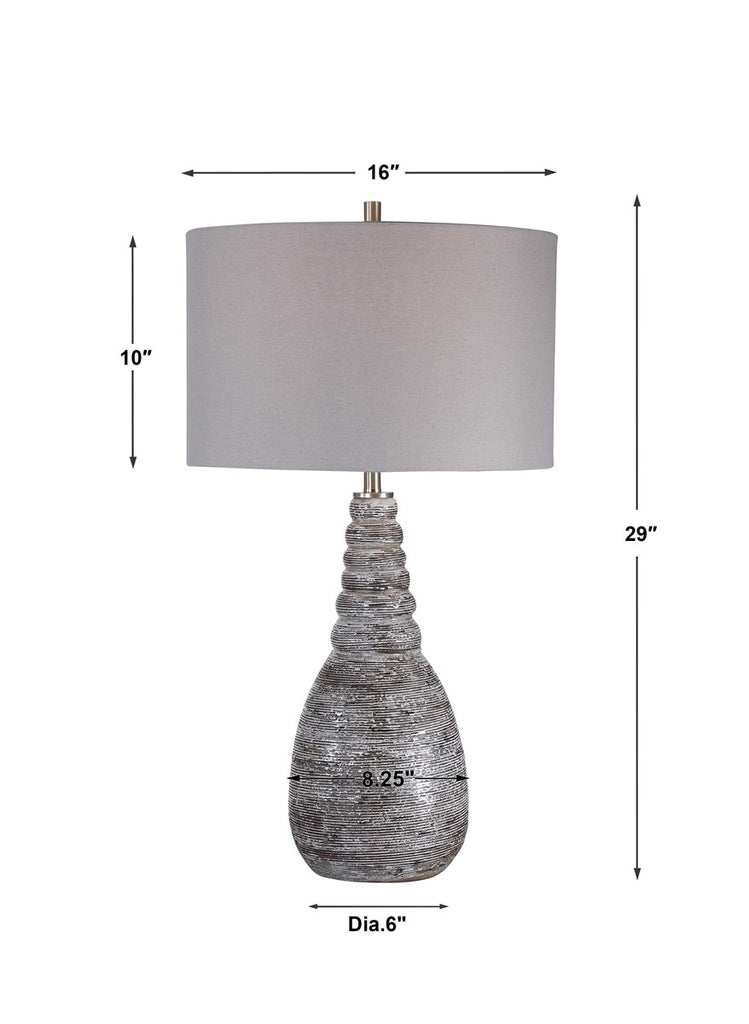 Ribbed Neutral Table Lamp