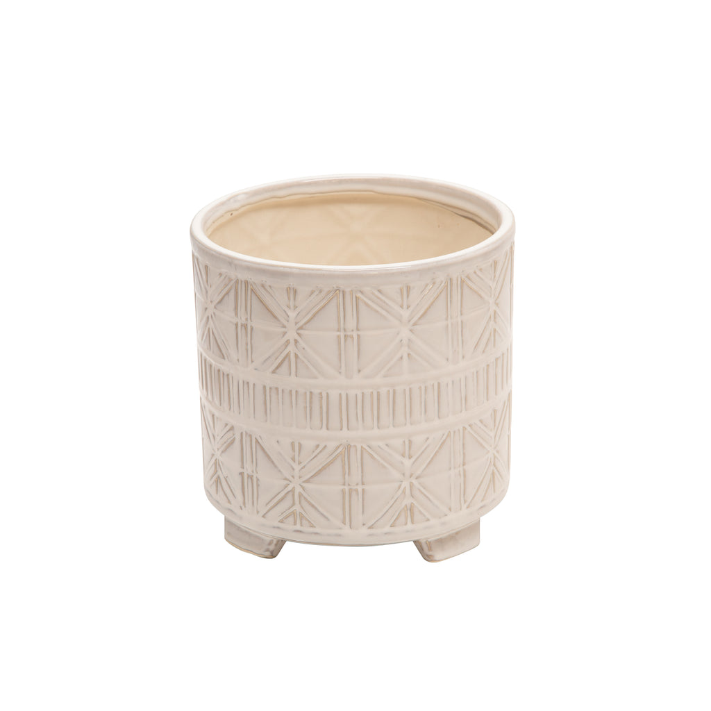 Shop Stacy Garcia, Beige Geometric Footed Planter Set of 2