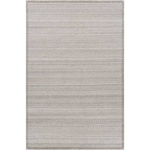 Shop Stacy Garcia, Beige Low Pile Rug Sample with Stitched Border