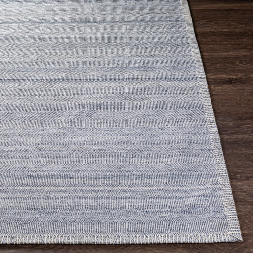 Shop Stacy Garcia, Blue Low Pile Area Rug with Stitched Border
