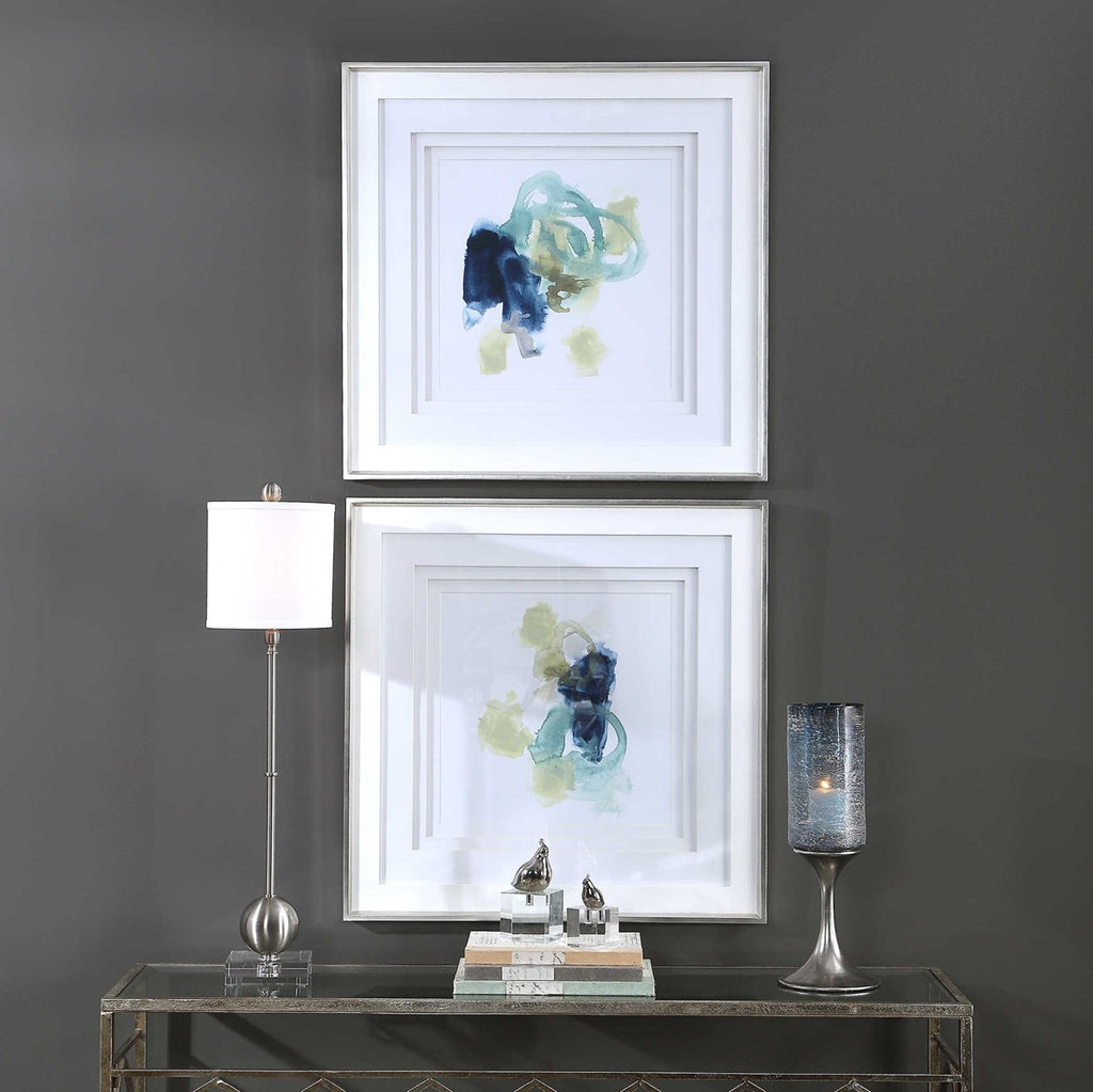 Shop Stacy Garcia, Blue and Green Watercolor Framed Prints Set of 2