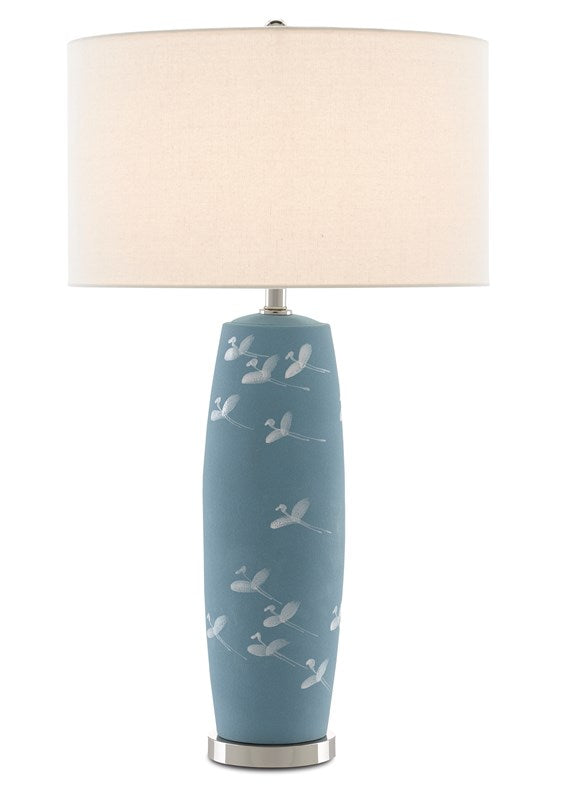 Shop Stacy Garcia, Blue with White Birds Table Lamp