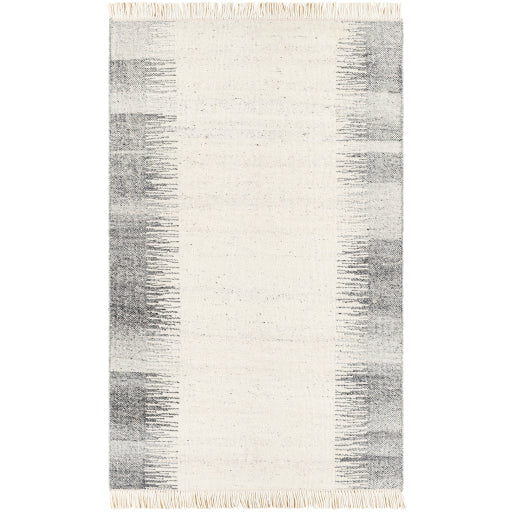 Shop Stacy Garcia, Cream and Grey Wool Area Rug with Fringe