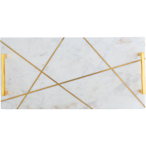 Shop Stacy Garcia, Decorative Marble Tray with Gold Detailing