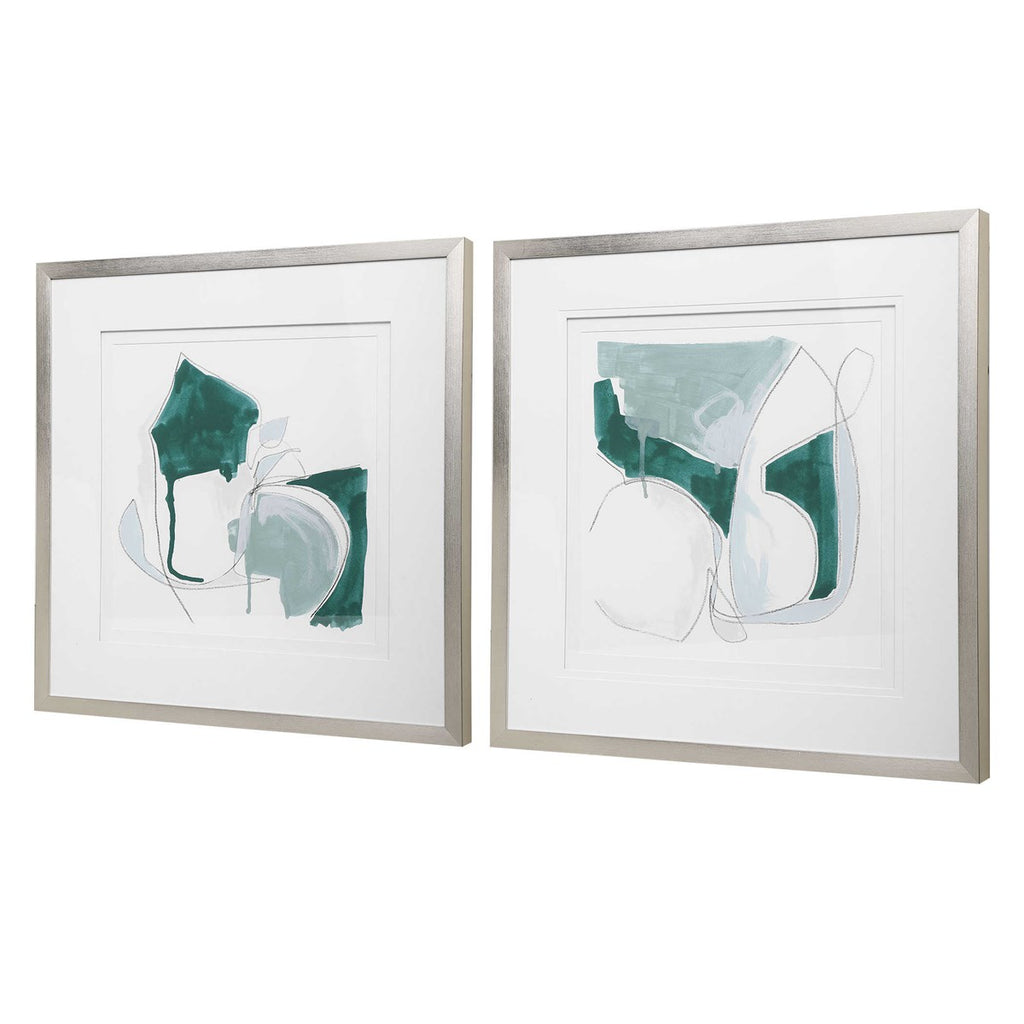 Shop Stacy Garcia, Green Abstract Framed Prints Set of 2