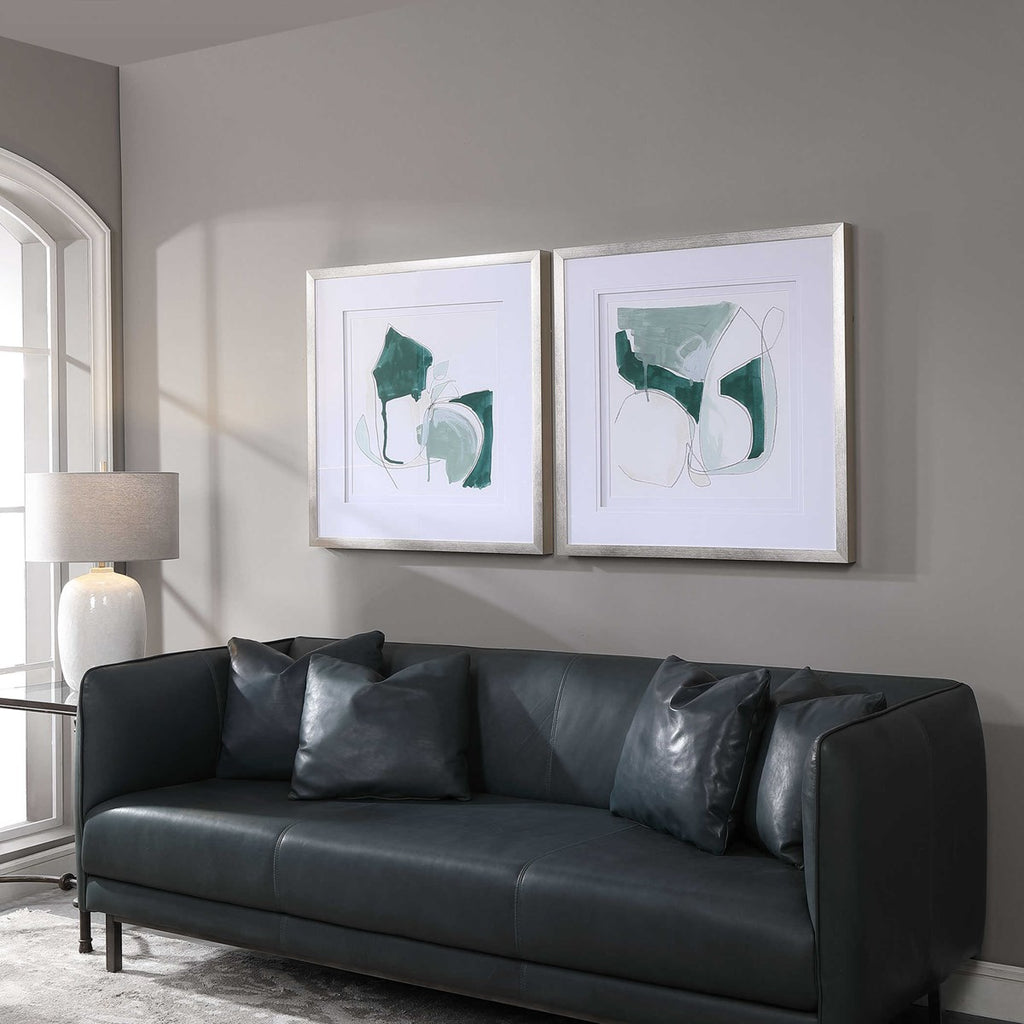 Shop Stacy Garcia, Green Abstract Framed Prints Set of 2