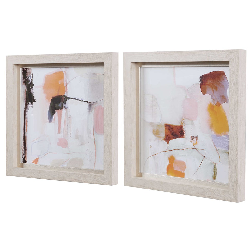 Shop Stacy Garcia, Pink and Orange Abstract Framed Prints Set of 2