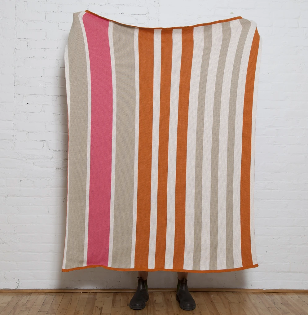 Shop Stacy Garcia, PinkStriped Indoor/Outdoor Throw Blanket