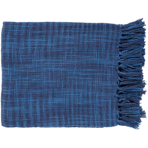 Shop Stacy Garcia, Tonal Blue Woven Throw Blanket with Fringe