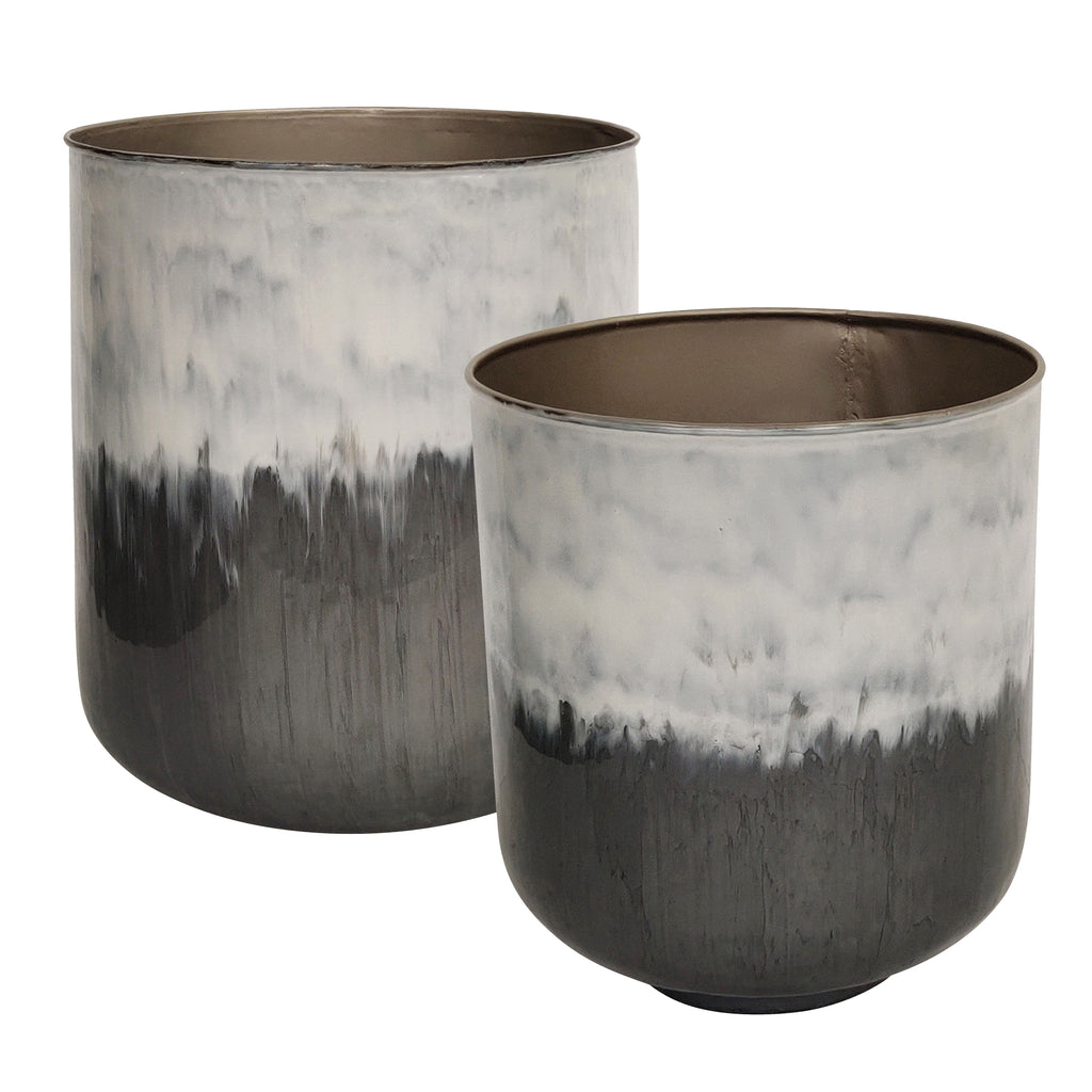 Shop Stacy Garcia, White & Grey Ombre Planters Set of 2