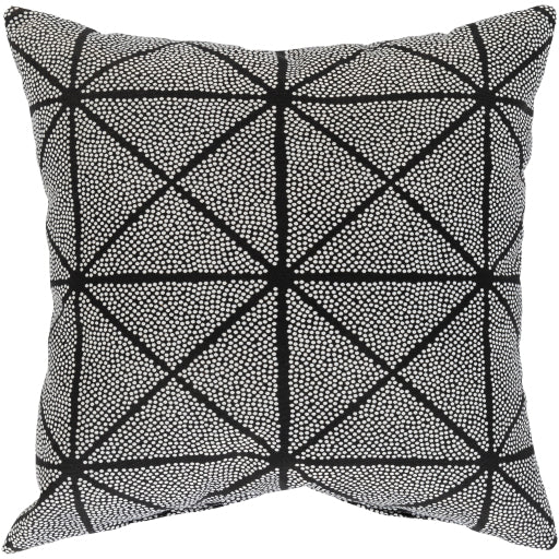 Shop Stacy Garcia, Black Dotted Outdoor Geometric Throw Pillow