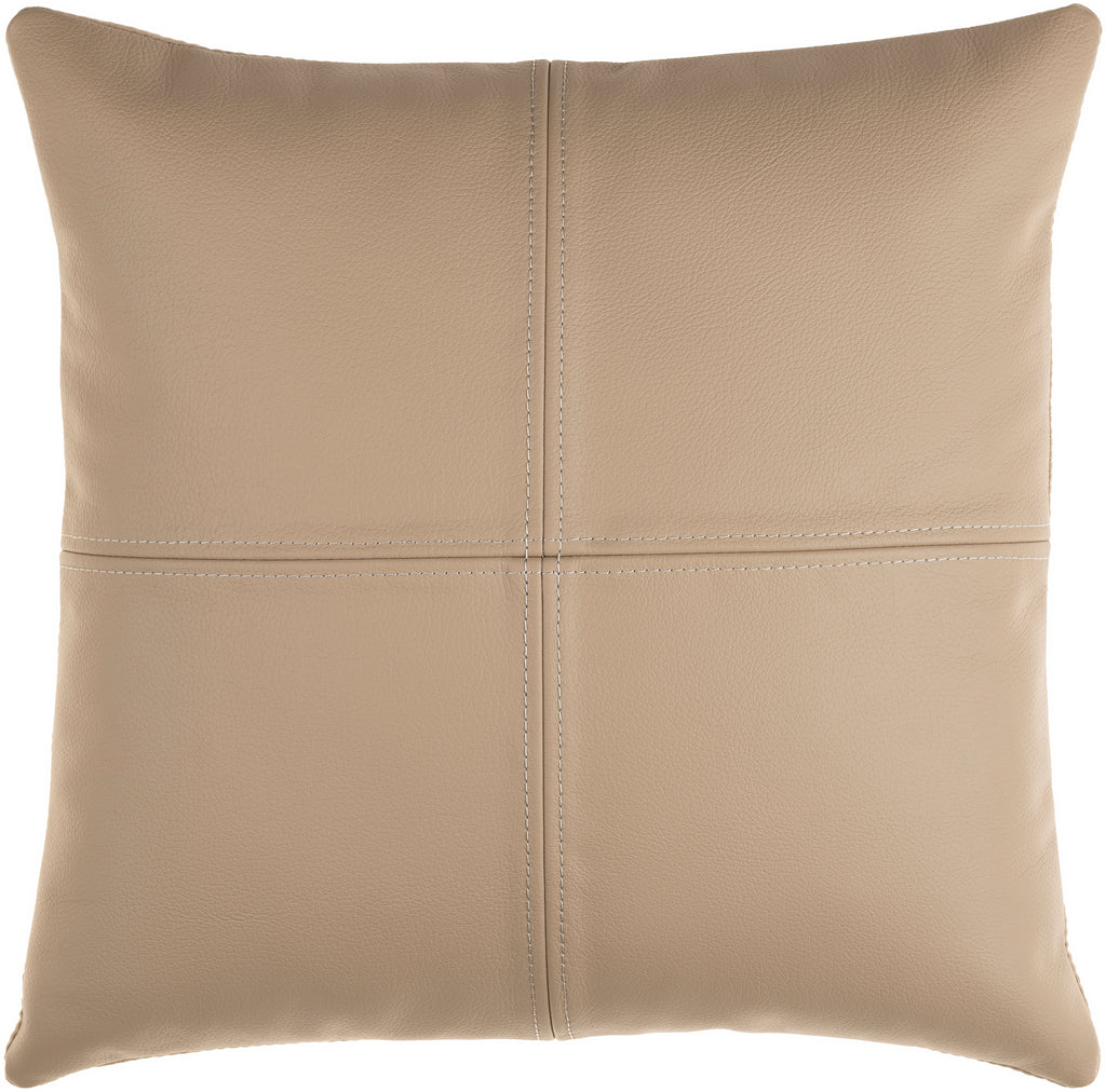 Shop Stacy Garcia Beige Leather Pillow
